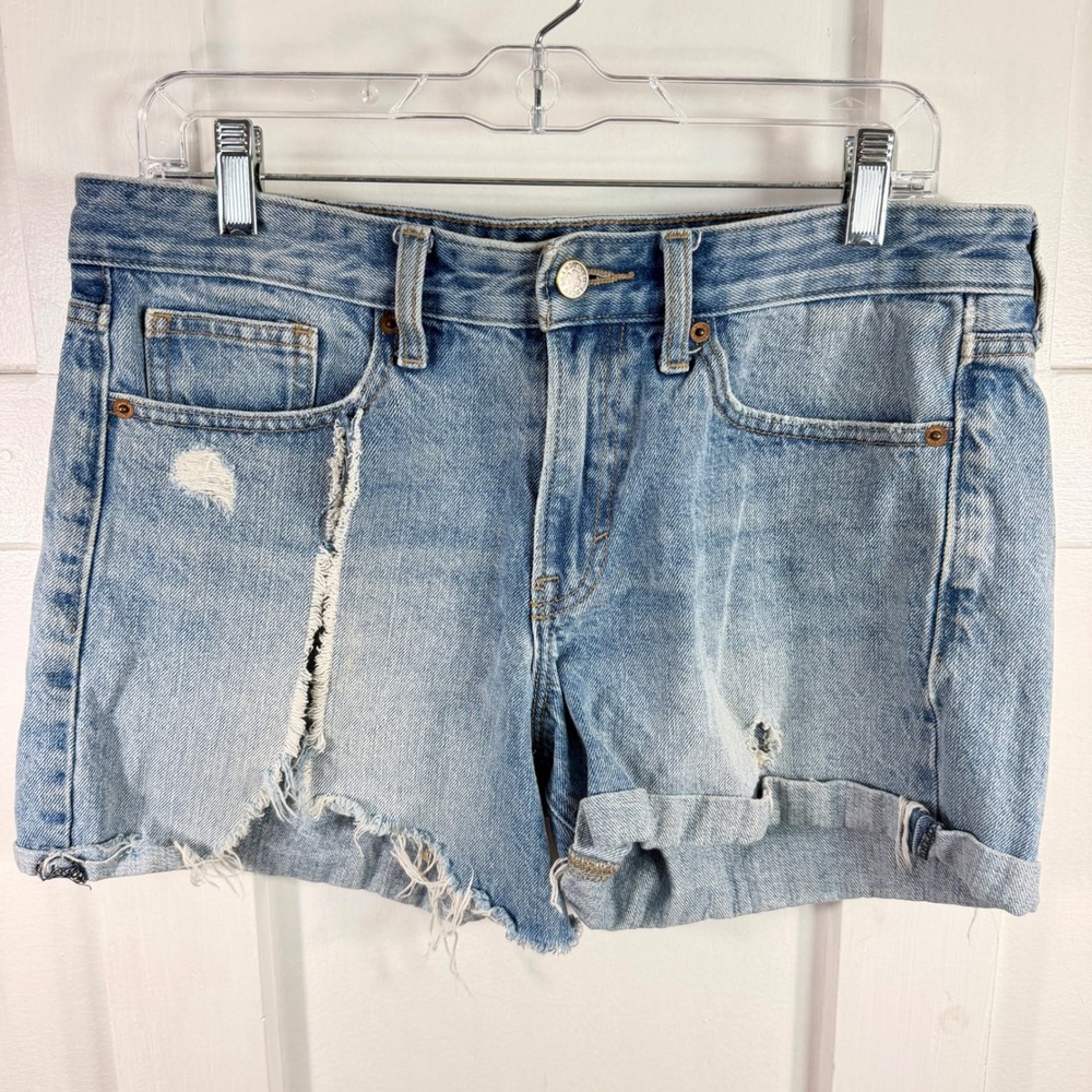 Lucky Brand Womens Light Wash Distressed Denim Cutoff Shorts Size 8 29 *altered